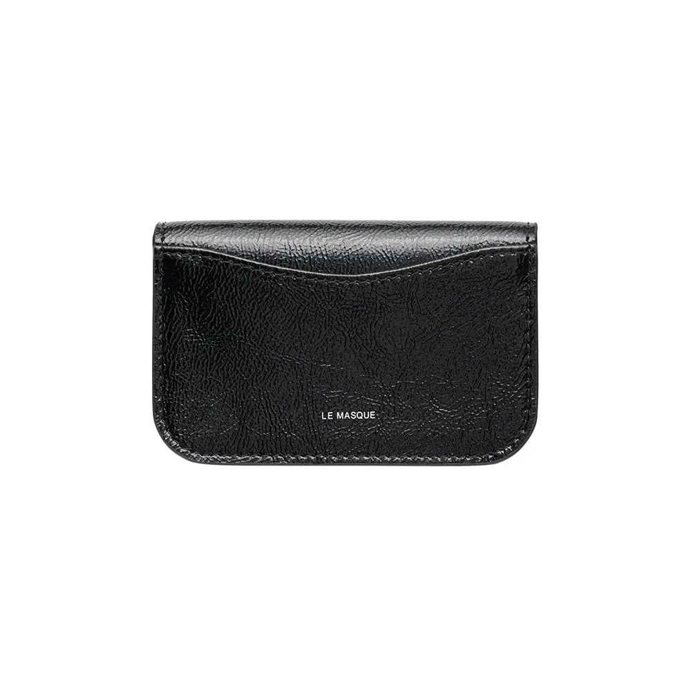 Le Masque Heart Lock Compact Card Wallet (Black)