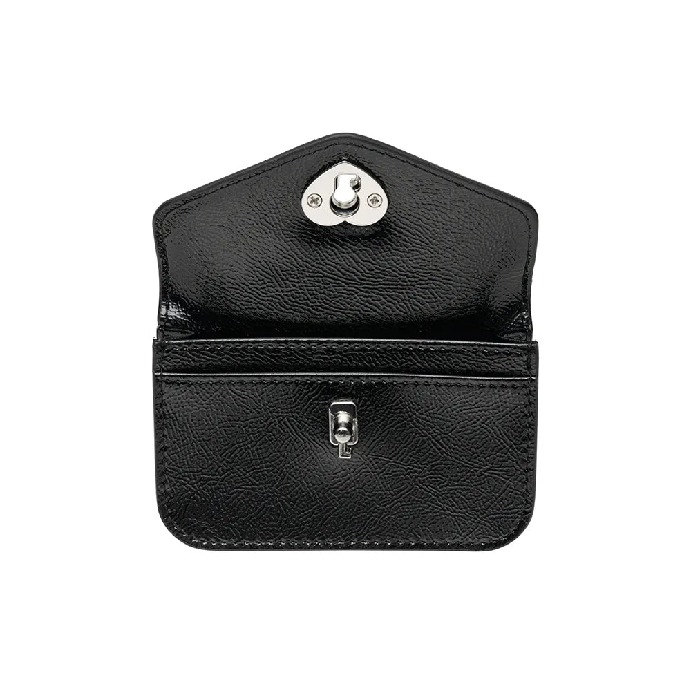 Le Masque Heart Lock Compact Card Wallet (Black)