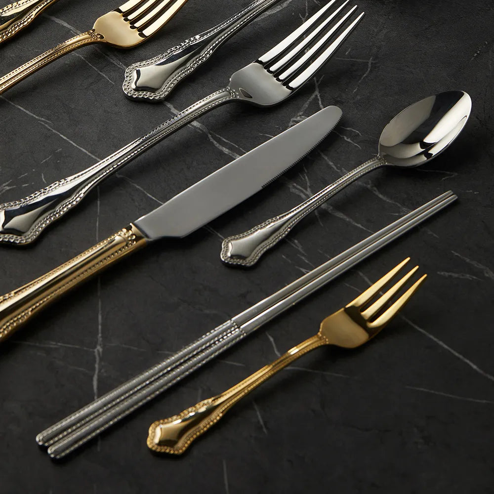 CASA MUUTTI Bella Silver Cutlery Set (4 Pieces)