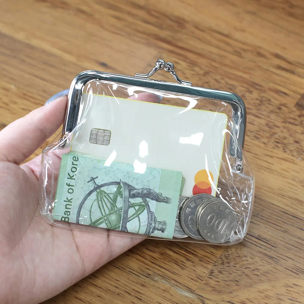 MONACOOLIVE Clear Coin Purse Pouch (Large)