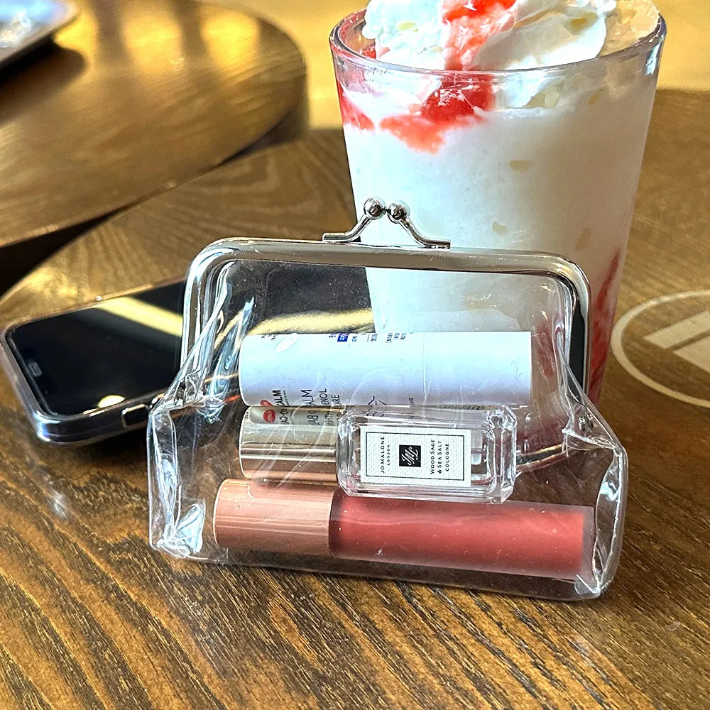 MONACOOLIVE Clear Coin Purse Pouch (Large)