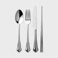 CASA MUUTTI Bella Silver Cutlery Set (4 Pieces)