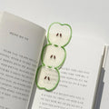 MHOM Sheer Organza Embroidery Bookmark - Green Apple