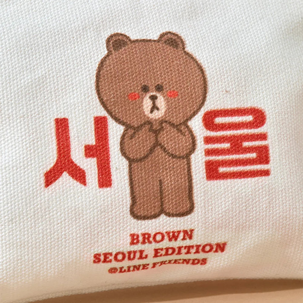 LINE FRIENDS Brown Seoul Edition Pouch
