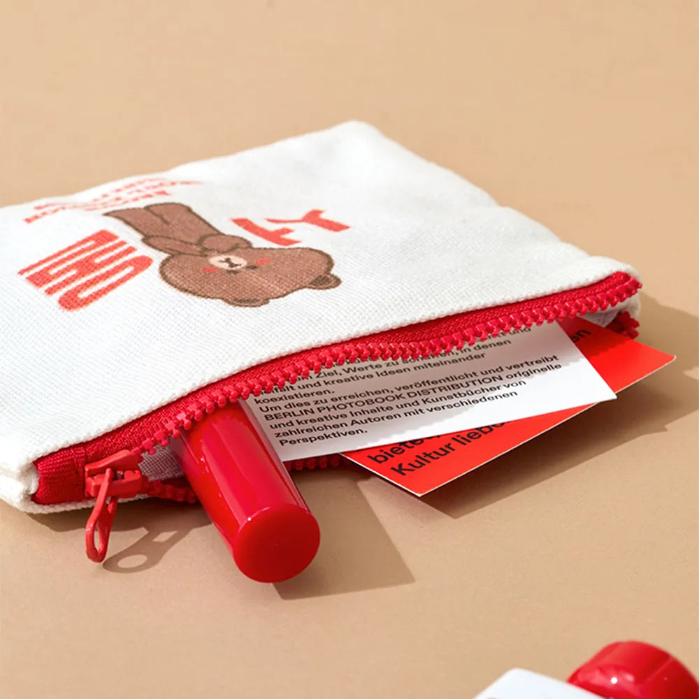 LINE FRIENDS Brown Seoul Edition Pouch