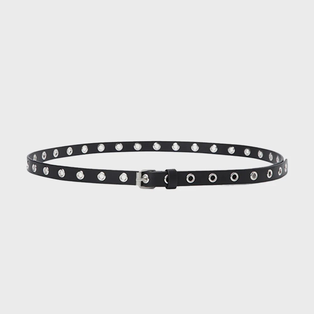 Chouetties by LUCKY CHOUETTE Eyelet Slim Belt (Black)