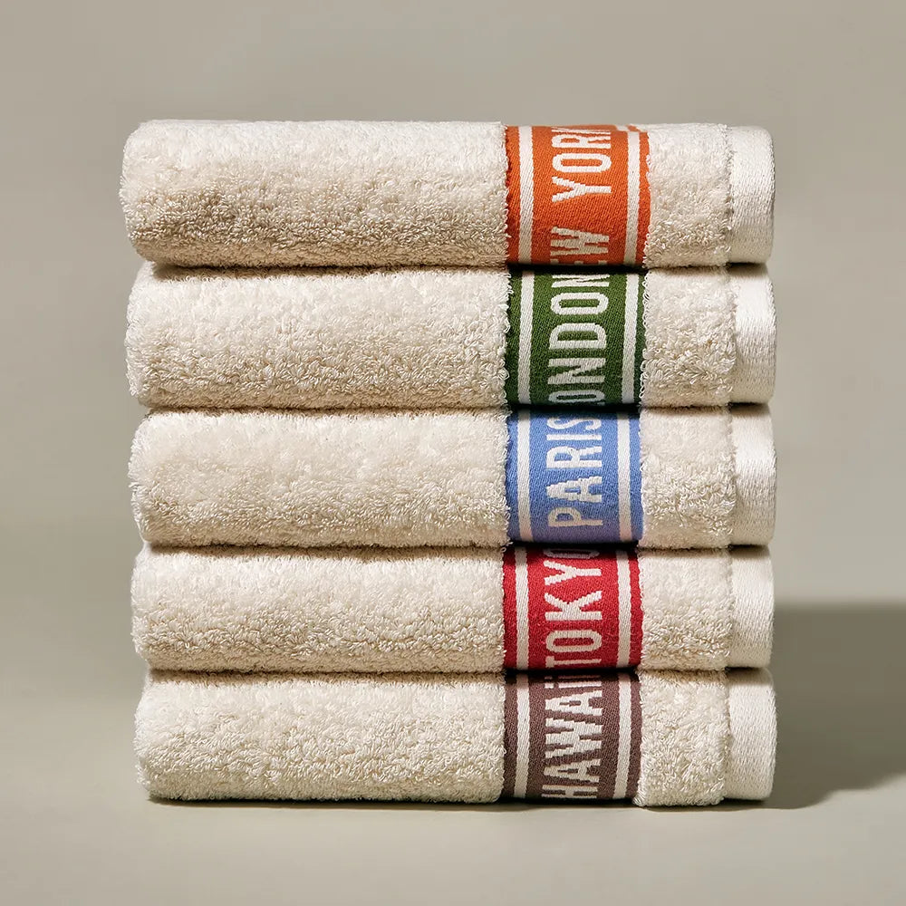 Premium City Series Face Towel Collection