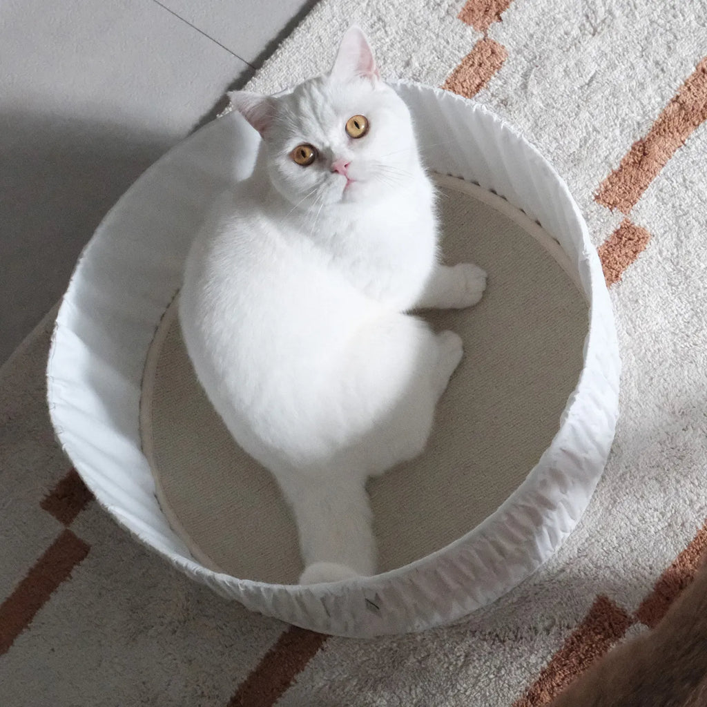 MOU STUDIO Pleats Basket(White)