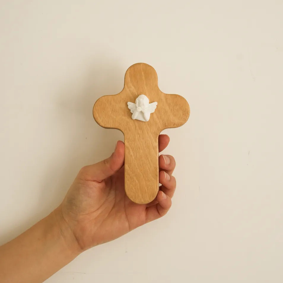 LIKE NOAH Baby Angel Wood Cross