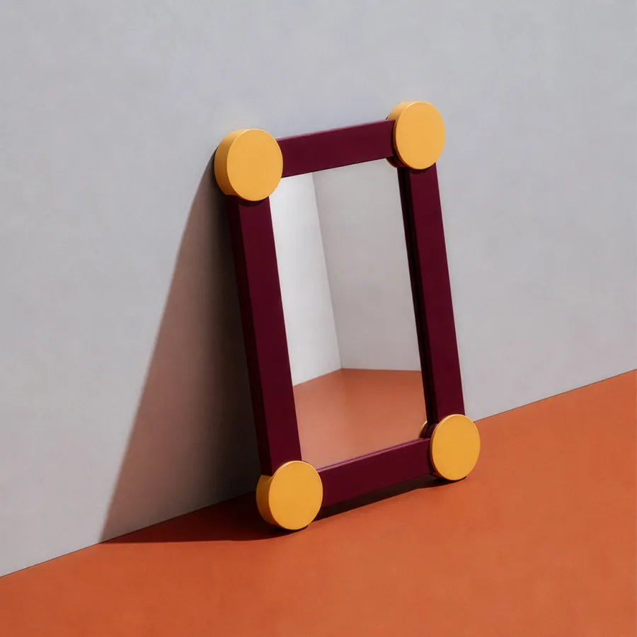 BLTWORKSHOP Dot Mirror (Burgundy/Yellow)