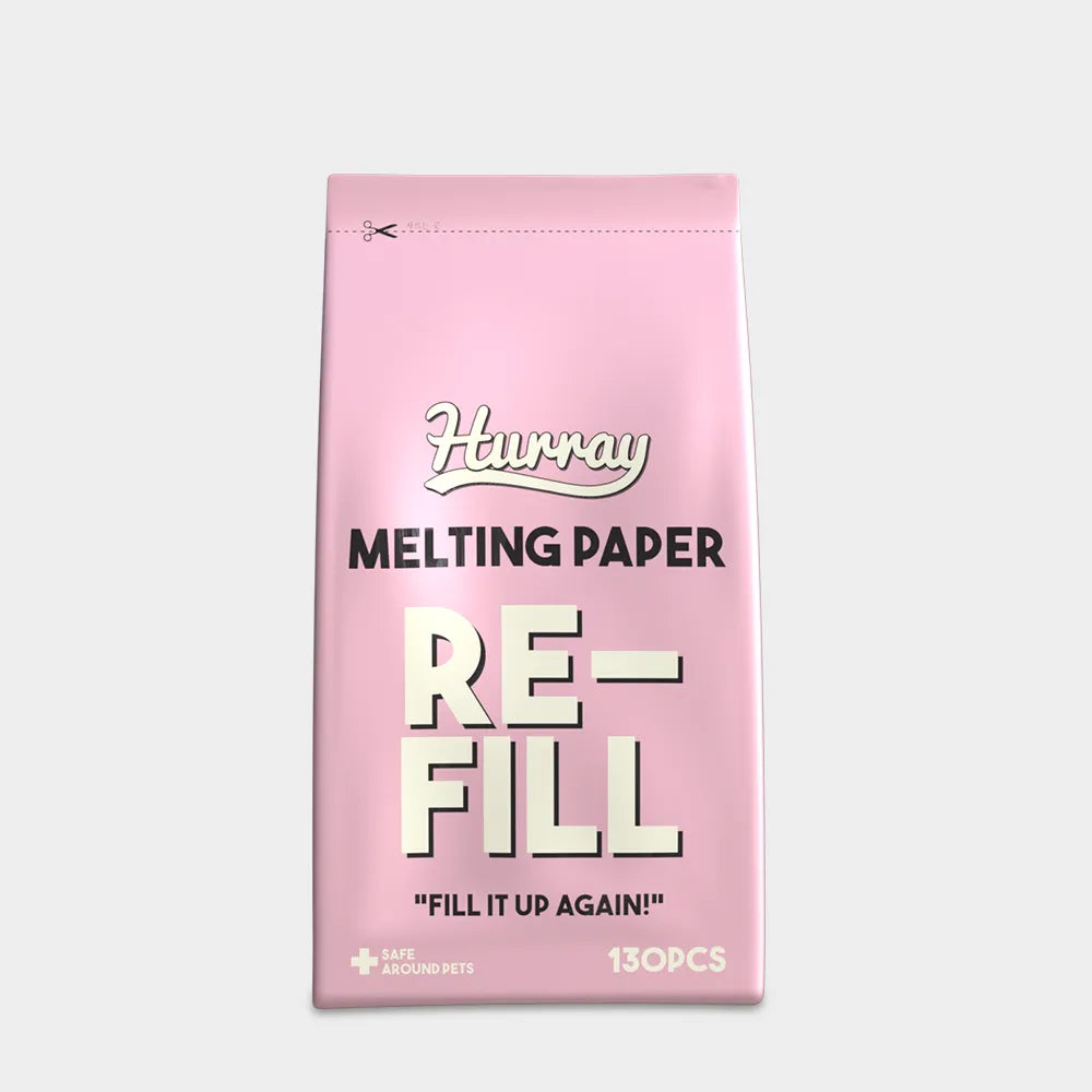 HURRAY Melting Paper Pet Wipes (130-Sheet Refill)