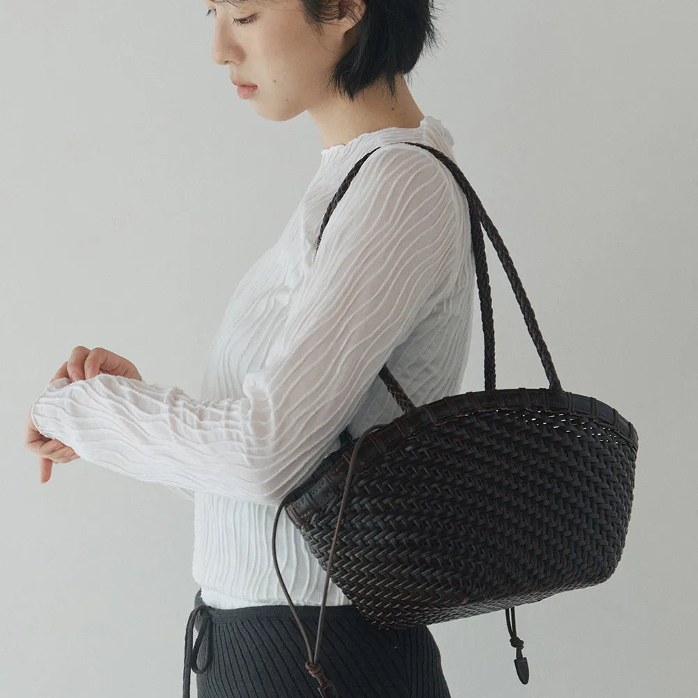 Atelier de Lumen Twig Basket Shoulder Bag (Dried Black)