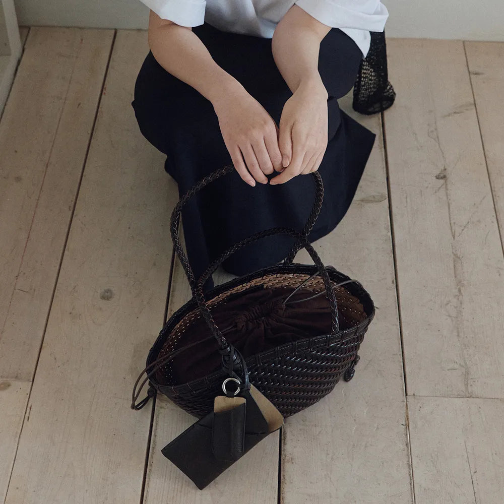 Atelier de Lumen Twig Basket Shoulder Bag (Dried Black)