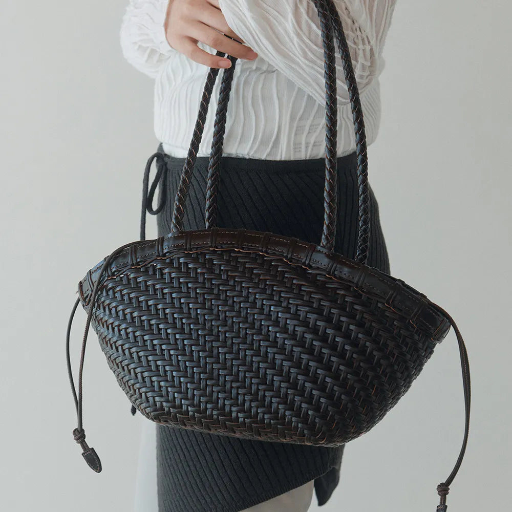 Atelier de Lumen Twig Basket Shoulder Bag (Dried Black)