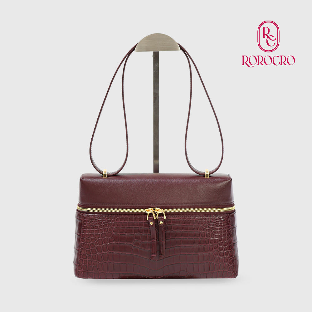 ROROCRO Ruby Crocodile Two-Way Tote &amp; Shoulder Bag