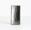 [Limited Edition] Alligator Leather Long Wallet (Black Silver)