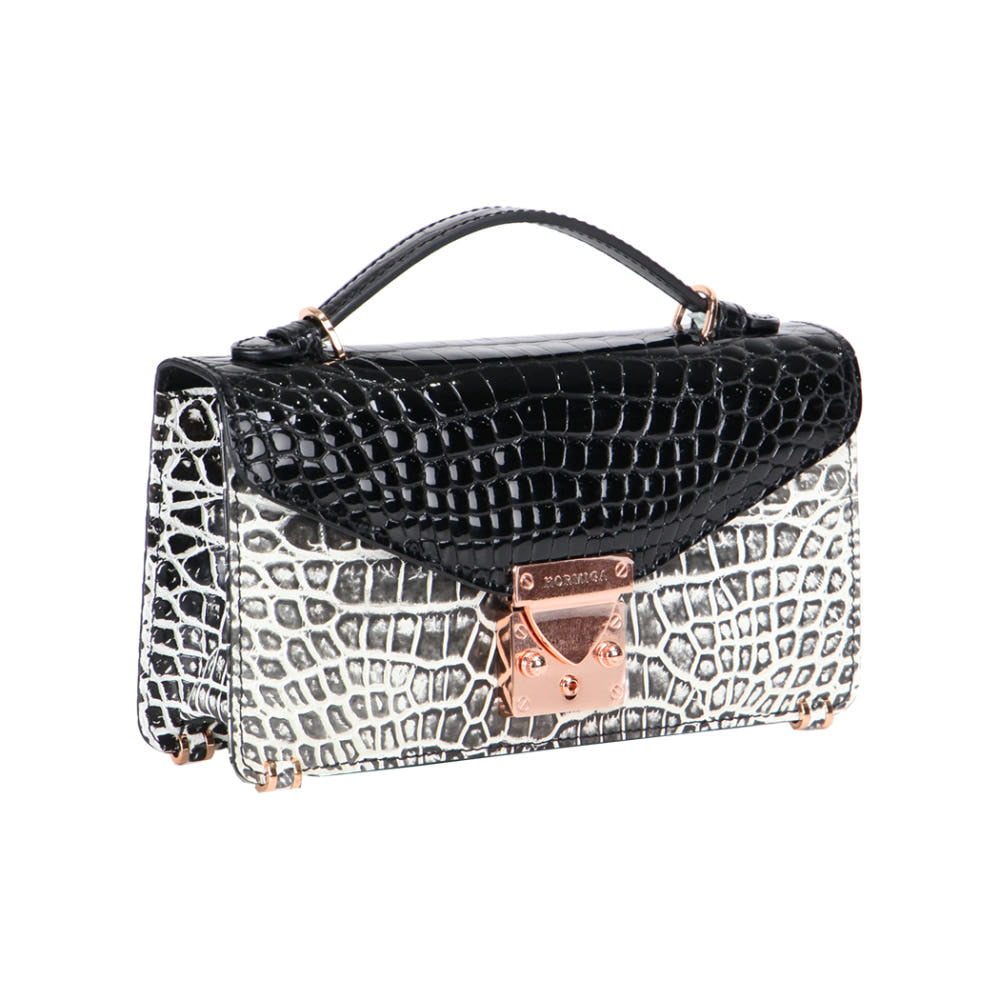 HORMIGA Luxury Crocodile Square Bag Limited Edition (Black &amp; White)