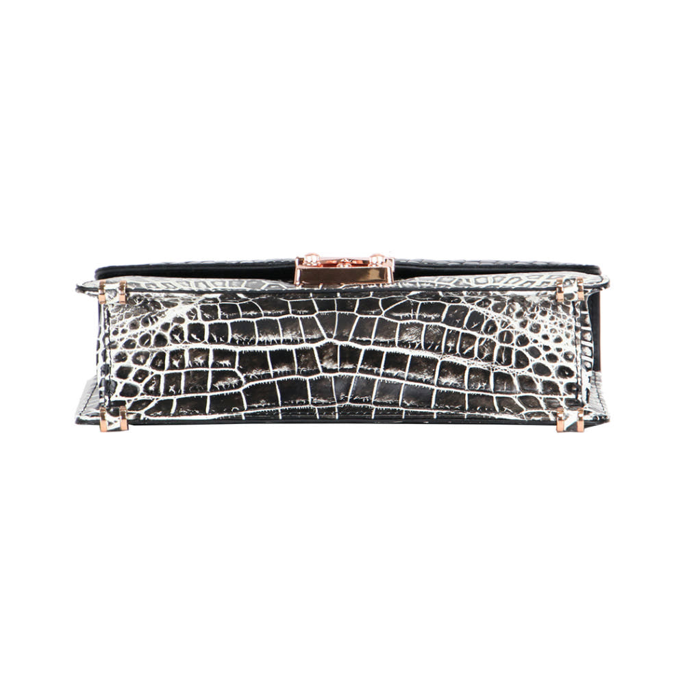 HORMIGA Luxury Crocodile Square Bag Limited Edition (Black &amp; White)