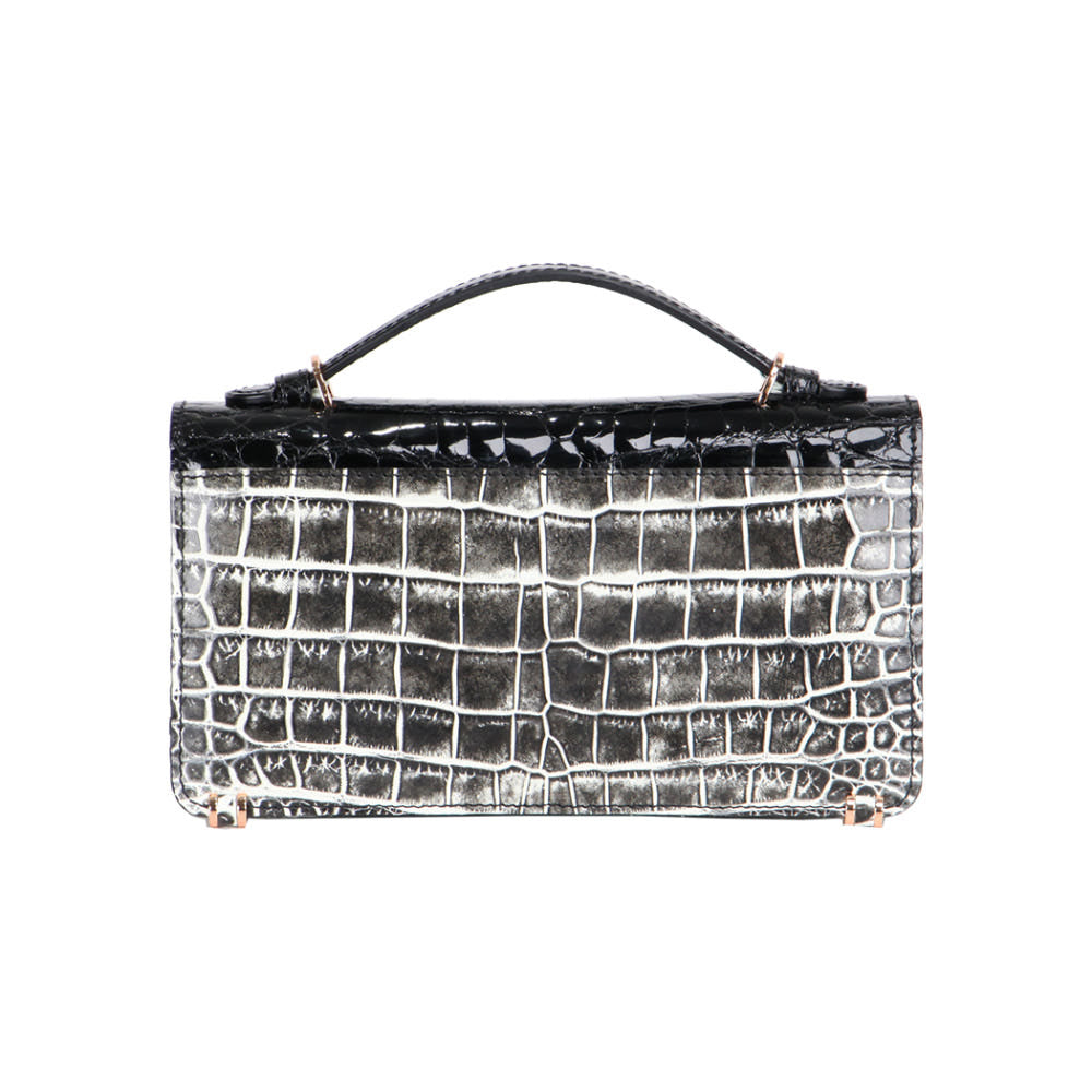 HORMIGA Luxury Crocodile Square Bag Limited Edition (Black &amp; White)