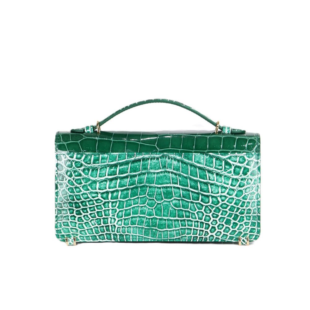 HORMIGA Luxury Crocodile Square Bag Limited Edition (Green &amp; White)
