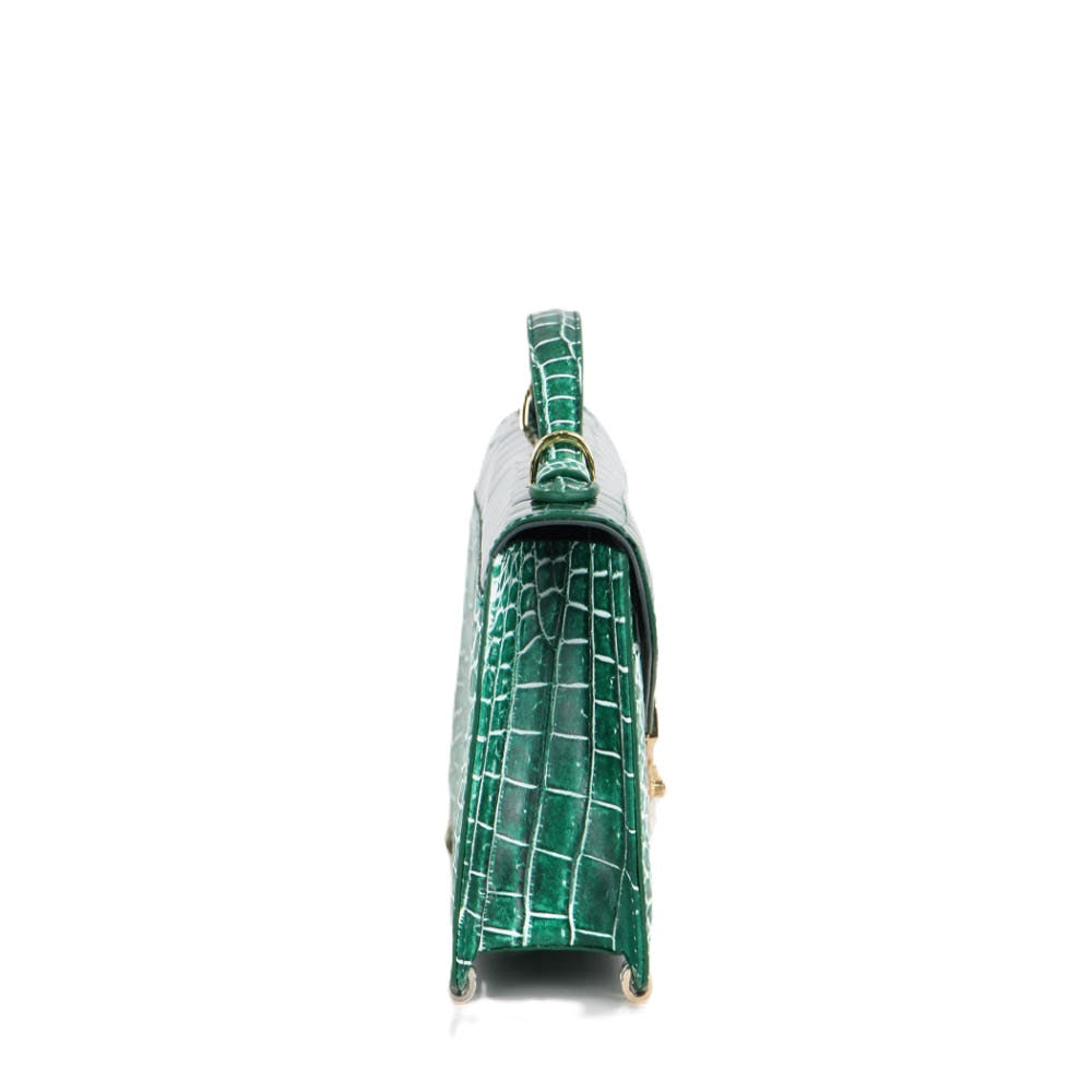 HORMIGA Luxury Crocodile Square Bag Limited Edition (Green &amp; White)
