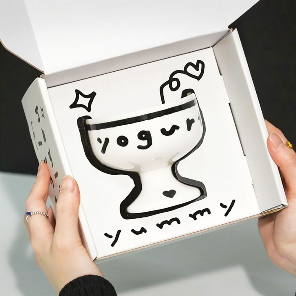 [WALWAL STUDIO] Drawing Yogurt Bowl + Ribbon Gift Package