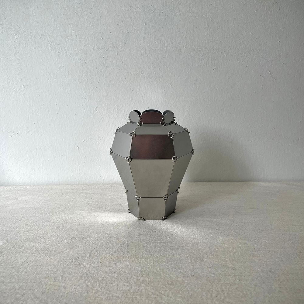 Angled Grey Vase (Maebyeong / Moon Jar)