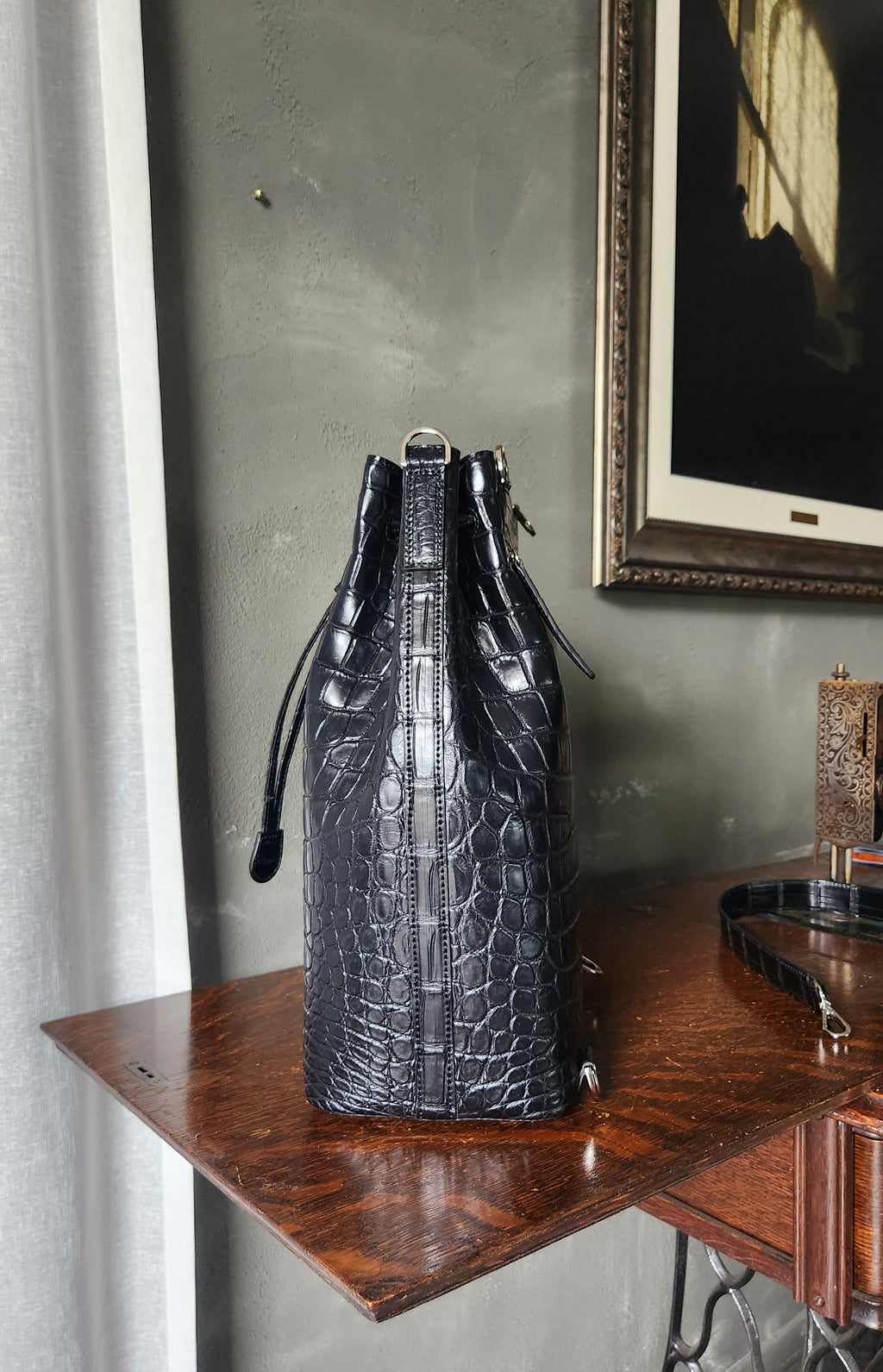 Crocodile Leather Handcrafted Backpack