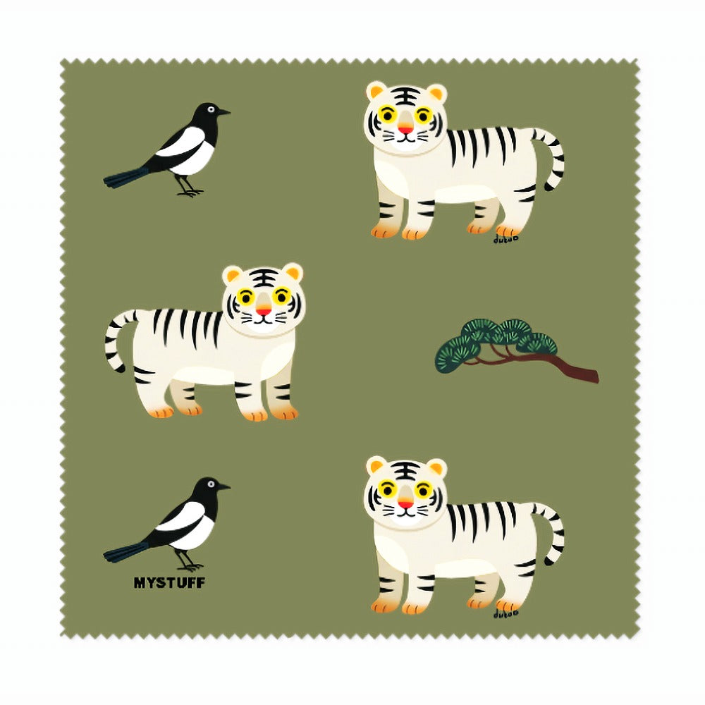 Premium Microfiber Multi-Cleaner: Korean Traditional &amp; Floral Illustrations