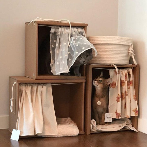 GOTTAGOHOME Curtain Box Cat Hideout