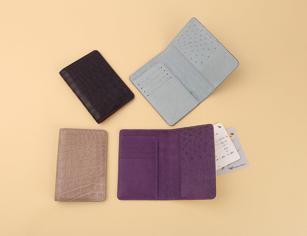 [SARA M&amp;C] Herma Crocodile Passport Wallet