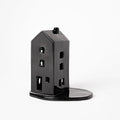 Product Description: Black Cottage Tealight Holder (Peak)