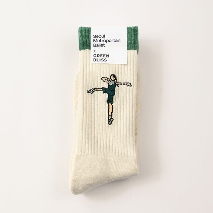 [Green Bliss] Ballet Cushion Socks (Seoul Metropolitan Ballet Collab)