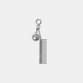 [COOR WOMEN] Metal Comb &amp; Mirror Keyring (Silver)