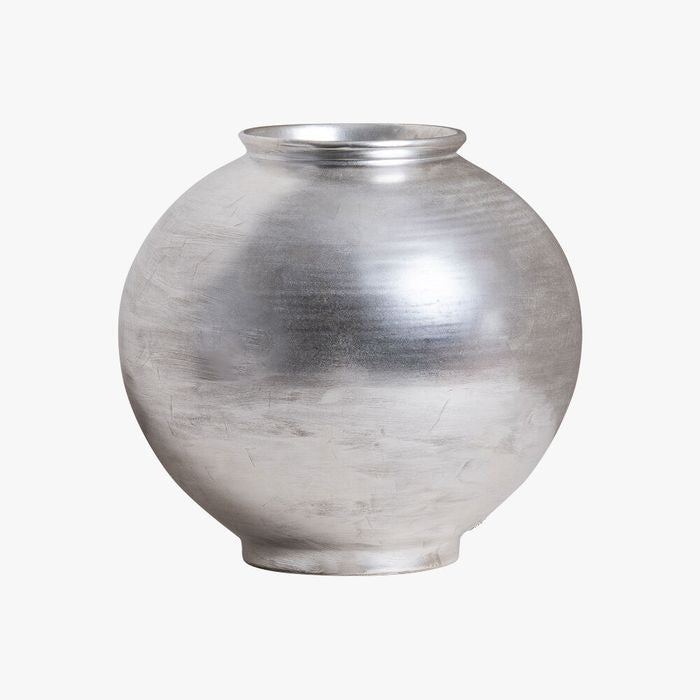 [YIDO] Silver-White Moon Jar 18cm (Handmade) - Gift Wrapped