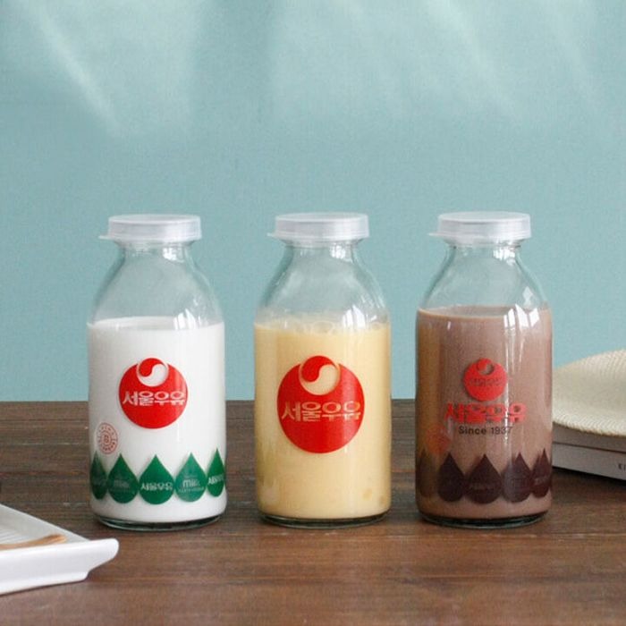 [GGUMIGGA] Seoul Milk Retro Glass Bottle (330ml)
