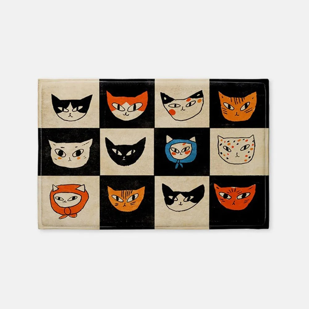 Enikő Eged 'Cat Bingo' Bath Mat