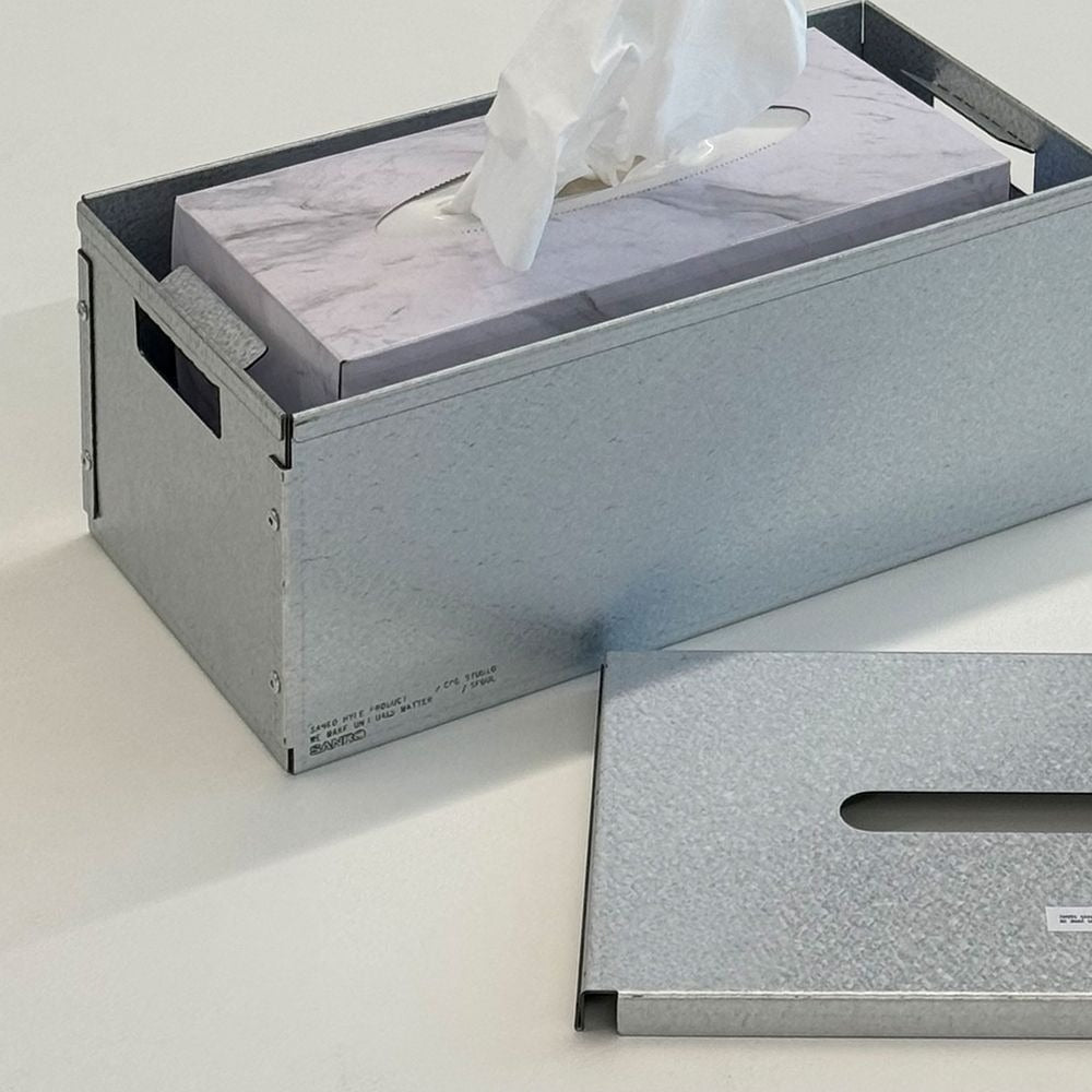 SANRO Industrial Vintage Metal Tissue Box Case
