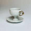 [Gueul] Handmade Round Espresso Cup &amp; Saucer Set