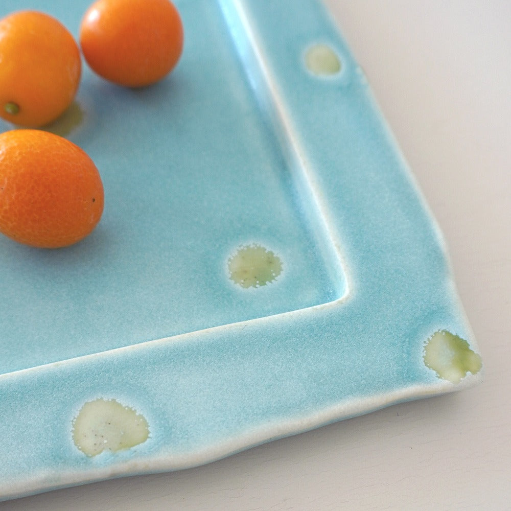 Square Plate 02, Matte Blue