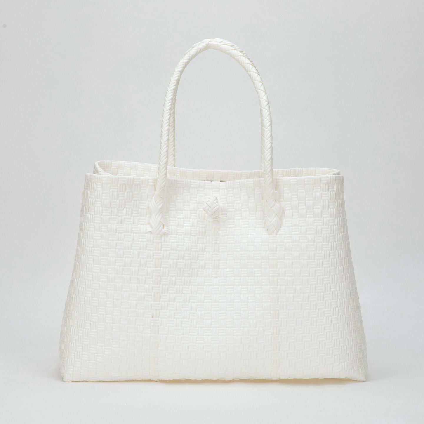 Ortica [Handmade] Pasar Bag - Pure White XL (Washable Rattan Bag)