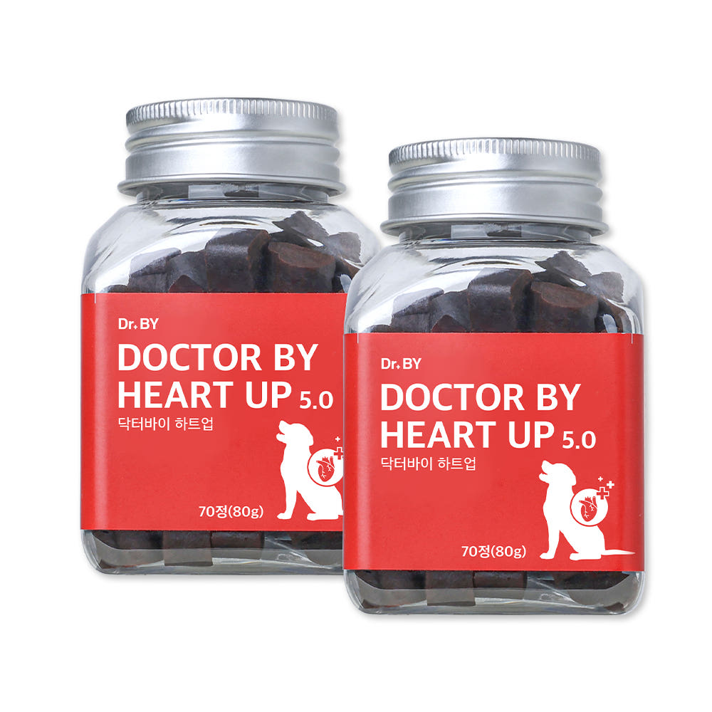 [Dr.BY] HEART UP Dog Heart Supplement (70 Chews x 2 Packs)