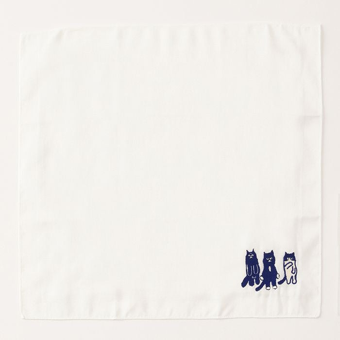 [GREEN BLISS] Organic Handkerchief - Blue Cat