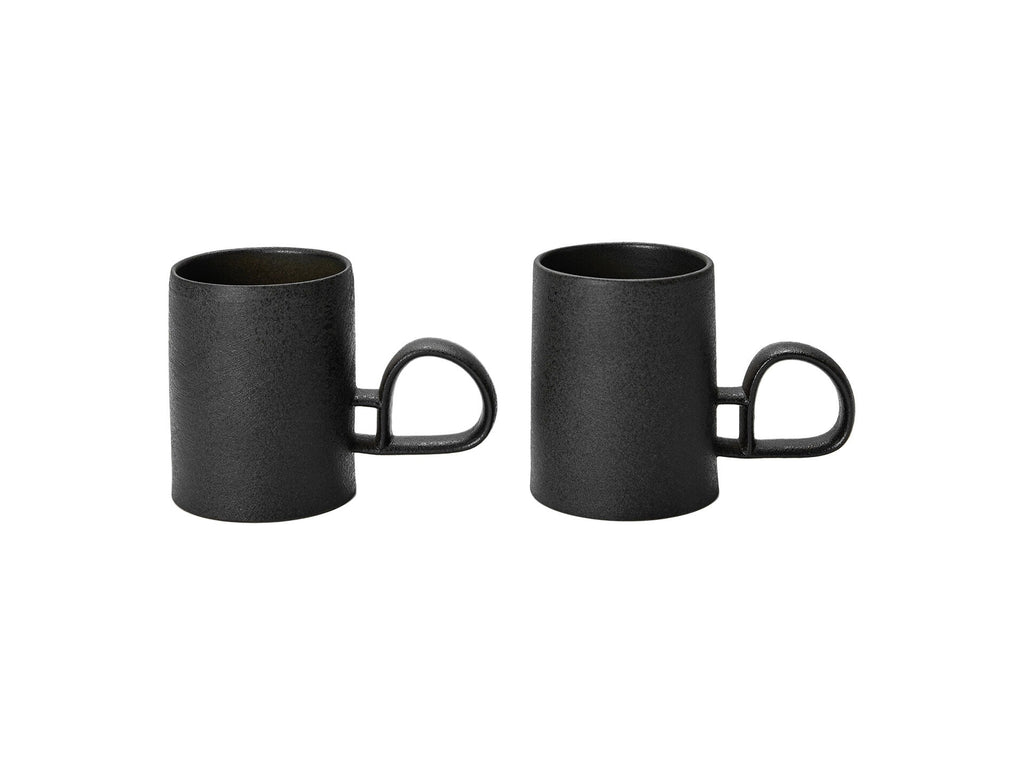 Black Porcelain Mug Set by Jeon Sang-geun