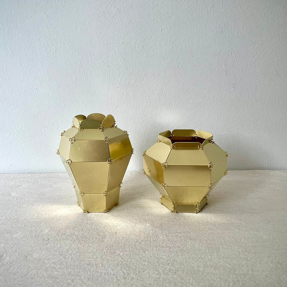Angular Brass Vase (Maebyeong &amp; Moon Jar)
