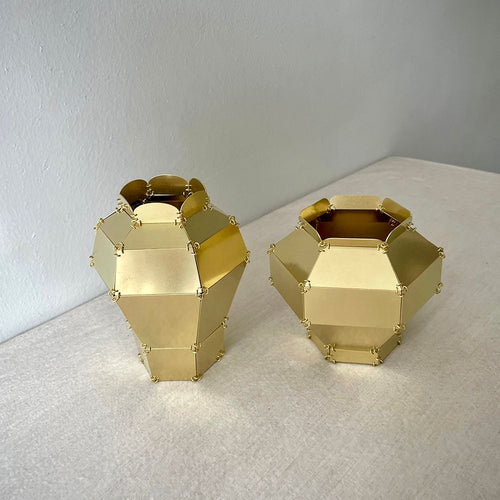 Angular Brass Vase (Maebyeong &amp; Moon Jar)