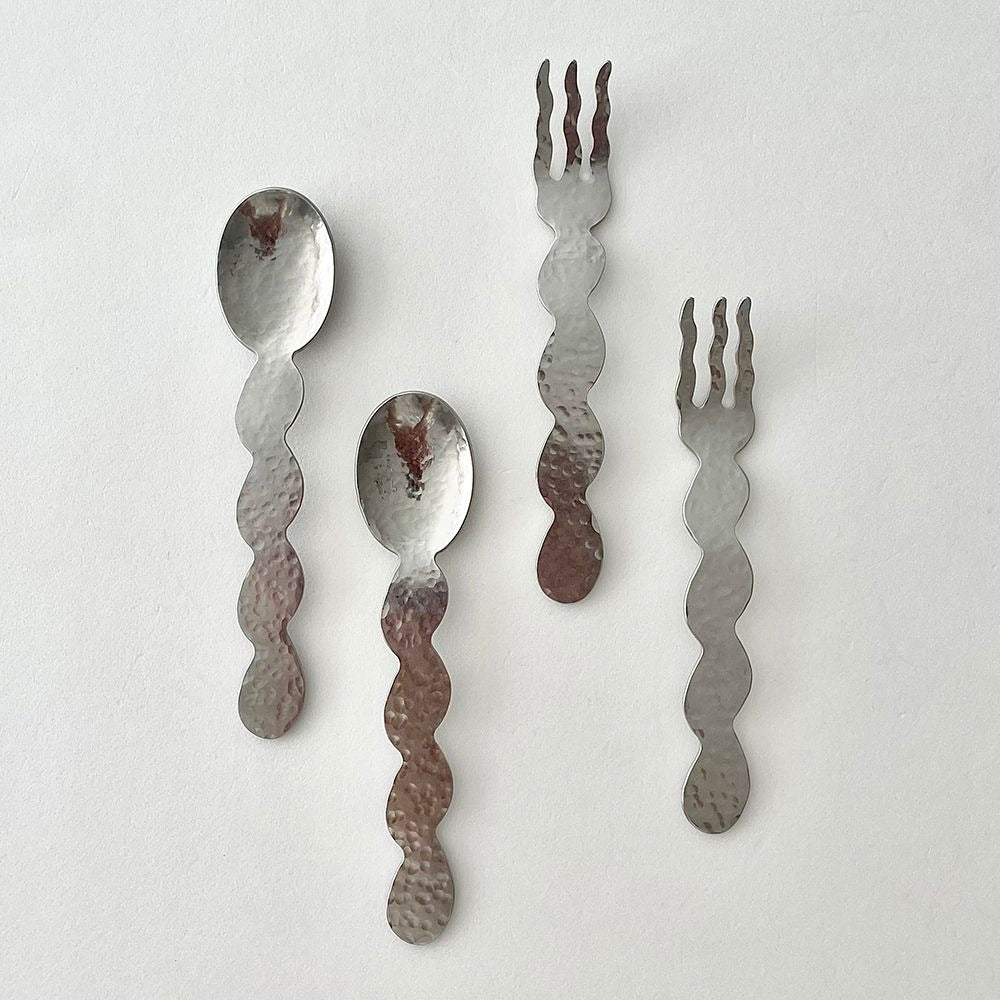 Stream Dessert Cutlery Set(Spoon 1ea, Fork 1ea)