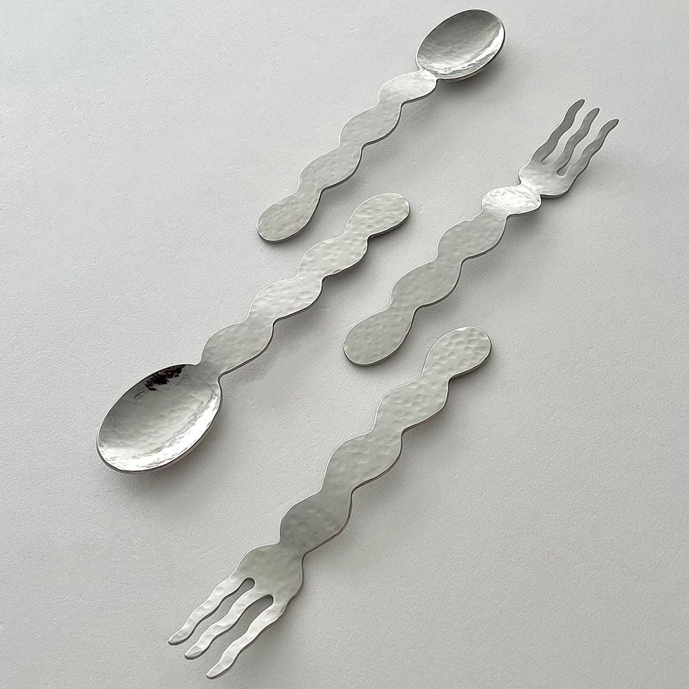 Stream Dessert Cutlery Set(Spoon 1ea, Fork 1ea)