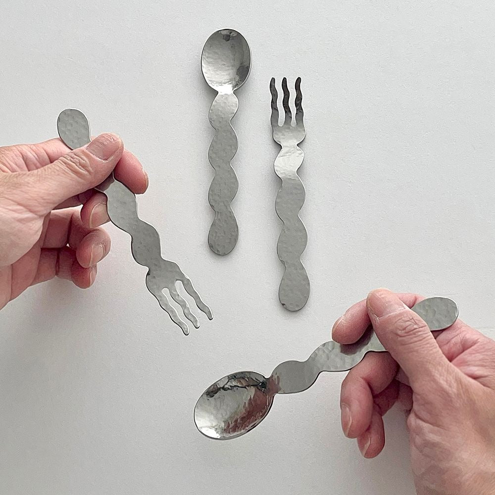 Stream Dessert Cutlery Set(Spoon 1ea, Fork 1ea)