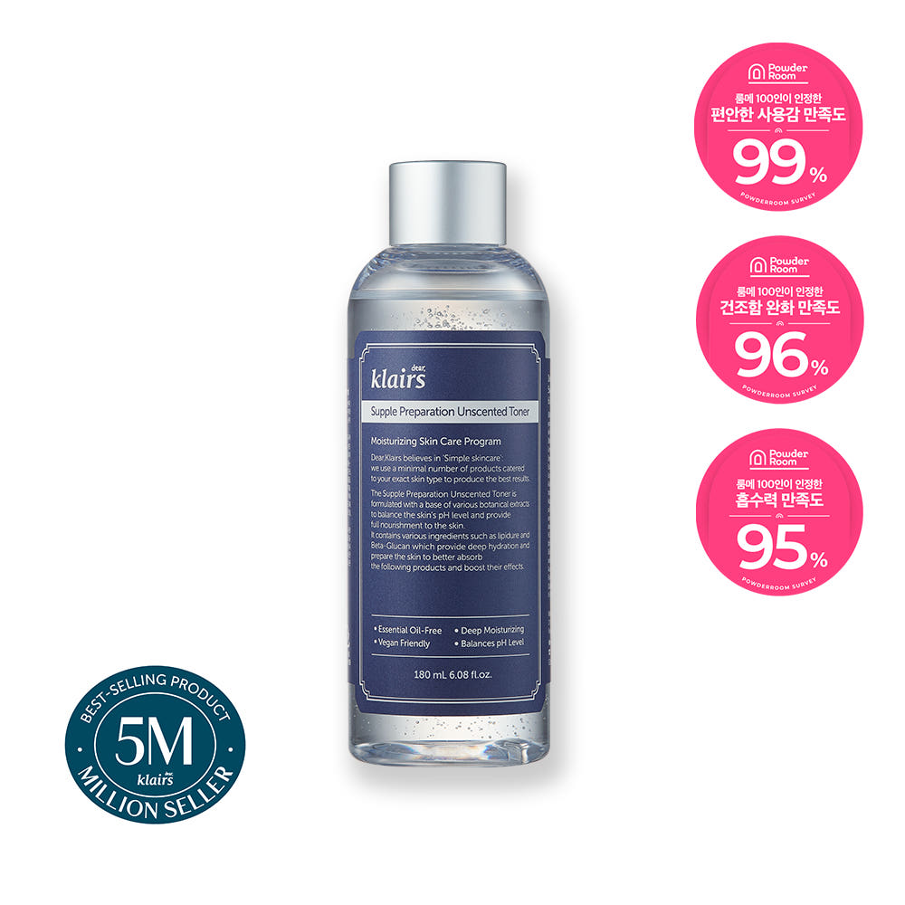 [Dear, Klairs] Supple Preparation Unscented Toner (180ml)